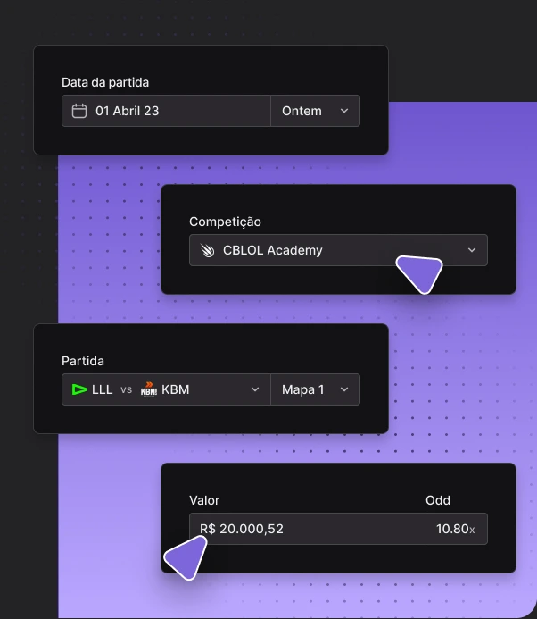 Fluxo de adicionar aposta